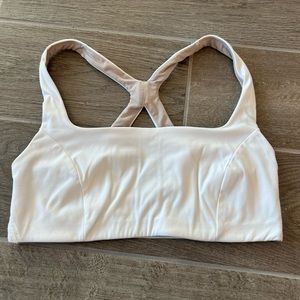 Lululemon Smooth Cover Yoga Bra White - Size 8